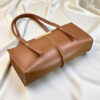 sleek classic shoulder handbag – brown
