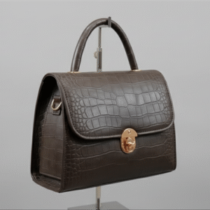 black matt crocodile 🐊 leather bag